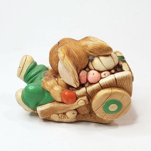 Vintage Pendelfin Barrow Boy Bunny Rabbit Hand Painted Stonecraft Made In Englan - Picture 5 of 8